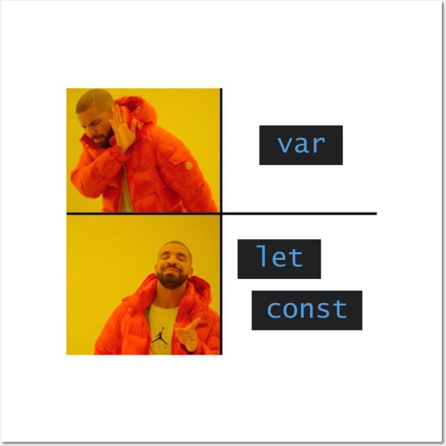 Var Let Const Difference Wall Art by qqqueiru